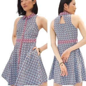 Anthropologie Maeve Buckley Sleeveless Button Front Mini Dress 8